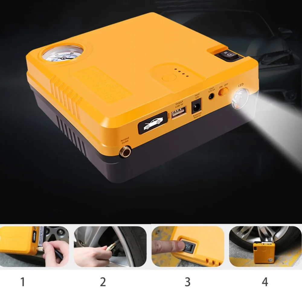

TM16B 16800mAh Car Starting Device Power Bank Car Charger Booster Emergency Battery Quick Starter Electric Inflatable Pump