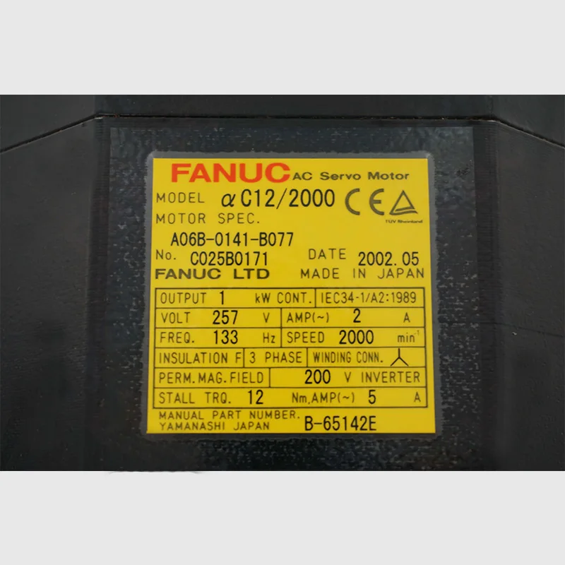 FANUC AC SERVO MOTOR A06B-0141-B077 FANUC AC SERVO MOTOR A06B-0141-B077