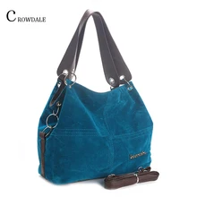 Crowale Брендовая женская сумка на плечо, Женская Большая Сумка-тоут из мягкого вельвета, кожаная сумка, посылка-мессенджер для женщин, Повседневная Сумка-тоут