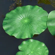 Sztuczny lotos liść zielone rośliny basen dekoracja własność w tańcu lilia wodna sztuczny kwiat tanie tanio bubble wish CN (pochodzenie) 1 pc Podłogowy Z tworzywa sztucznego