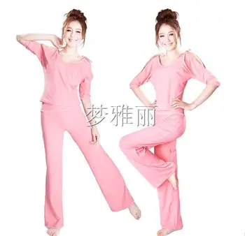 

New Women Two Piece Set Yoga Shirt and Capris Sport Jogging Suits Fitness Gym Tracksuit Clothing Dry Quick Leggings Pants