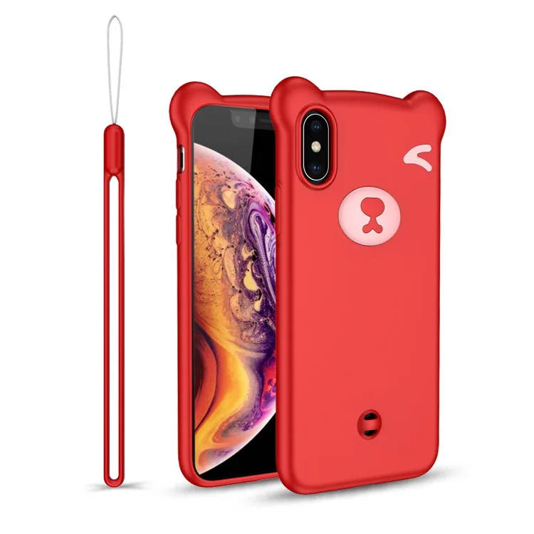 3D Bear Silicon Case for iPhone X XS MAX XR Cover Soft Liquid Shell Cute Animal Phone Case for iPhone 6 6s 7 8 Plus Guard Cover (1)