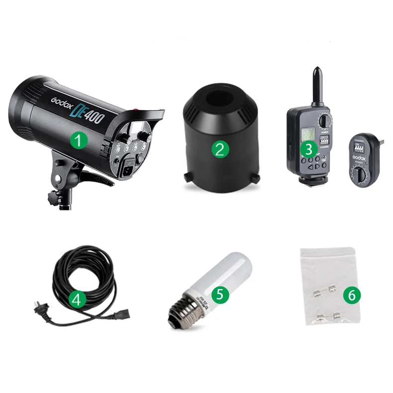 Godox DE400 400 Вт стробоскопическая вспышка для студии головы+ триггер вспышки FT-16 220 В