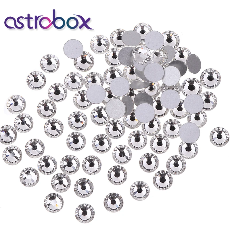 

Nail Rhinestones Crystal AB SS3-SS50 Non Hot Fix FlatBack Strass Sewing Fabric Garment Rhinestone 3D Nail Art Stones Gems