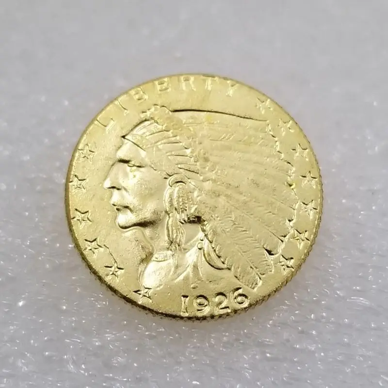 

1908/1926 Golden Plated Commemorative Coin Travel Souvenir Decor Collection Coin US Retro Collectible Coin Birthday Art Gift