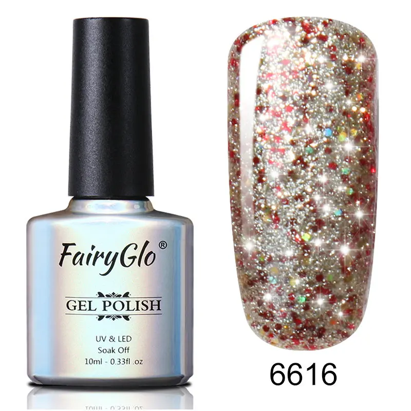 FairyGlo 10 мл замачиваемый УФ-лак для ногтей звездный блеск штамповочная Краска Лак для ногтей блестящая краска Гель-лак Гибридный лак Гель-лак - Цвет: 6616