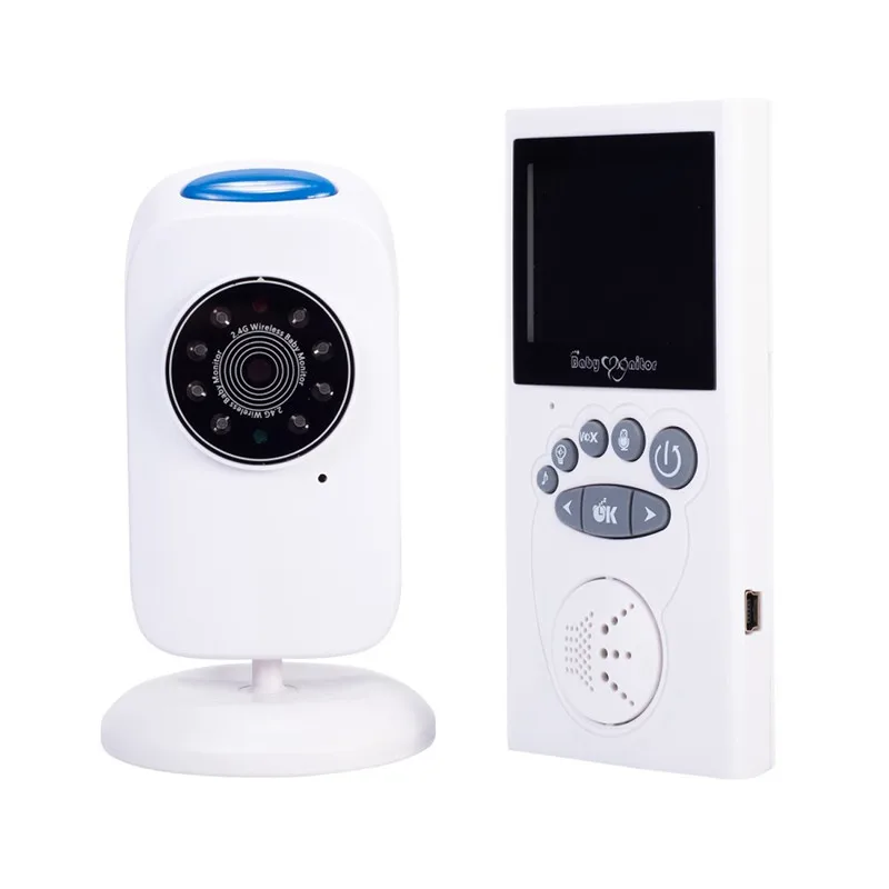 

MBOSS 2.4Inch Wireless LCD Audio Video Baby Monitor Nanny Music Intercom IR Portable Baby Walkie Talkie Babysitter