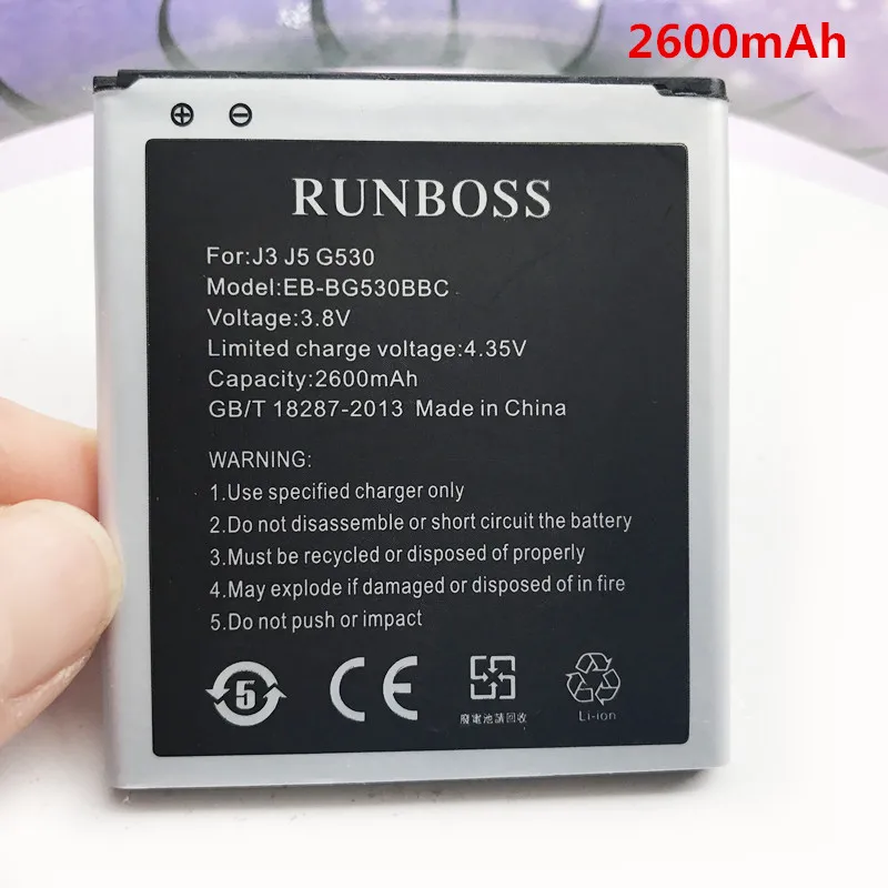 2 шт EB-BG530BBC EB-BG530BBE Батарея 2600 mAh для samsung Galaxy Grand Prime J3 J5 G530 G530F G530FZ G530Y G530H+ 1 шт Зарядное устройство