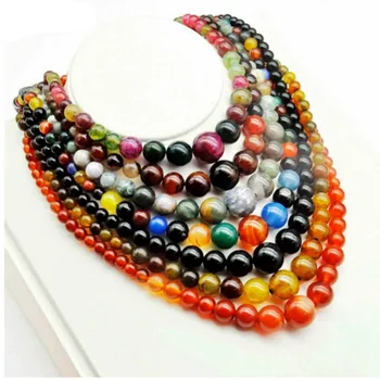 

AAA Natural Stone Healing Crystal Women Beads Chain Necklace Pendant Gem Men Fashion Short Choker Necklace Amber Jewelry Prayer