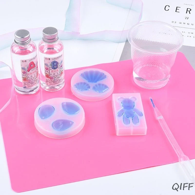 

DIY Silicone Mat Resin Pad Craft Tool High Temperature Resistance Sticky Plate