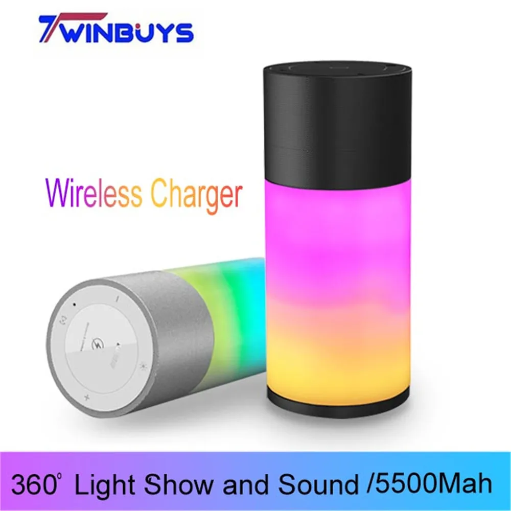 Twinbuys A6 Портативный Bluetooth Lightshow музыка Динамик Красочные 360 Hi Fi стерео IPX5