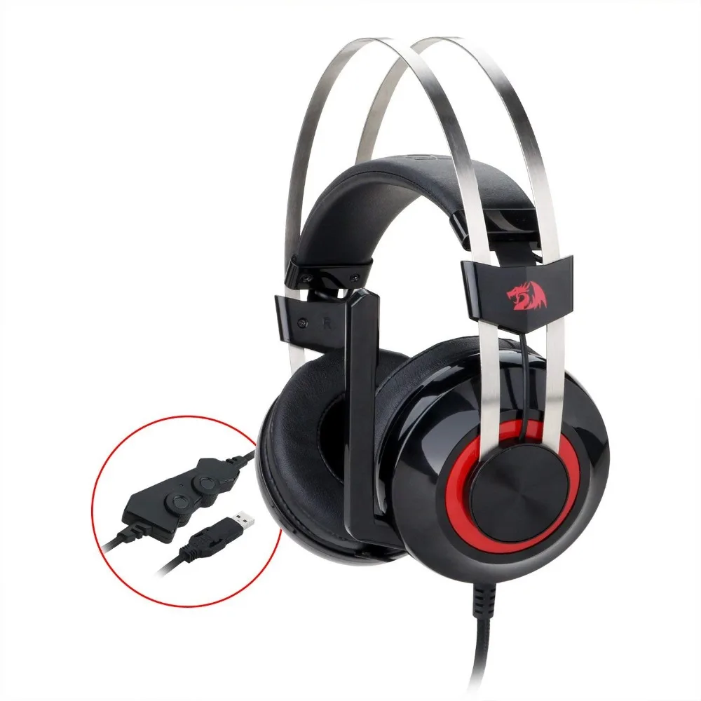 Игровая стереогарнитура Redragon H601 TALOS 7 1 каналов с микрофоном Накладные наушники