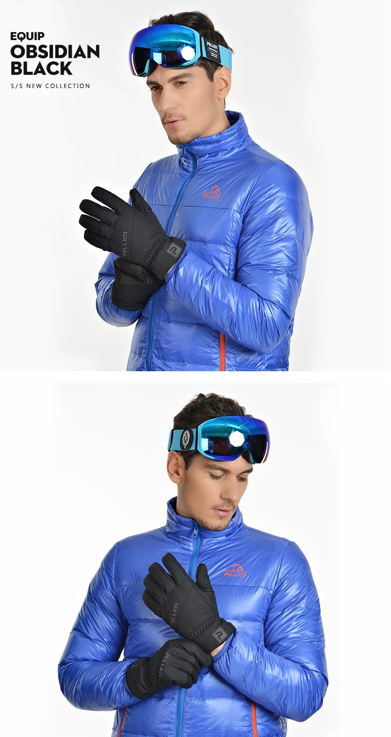 Лыжные перчатки с цветочным принтом и отстрочкой, водонепроницаемые, теплые, на открытом воздухе, для езды на велосипеде, для пешего туризма, для альпинизма, снегоходные перчатки, новинка