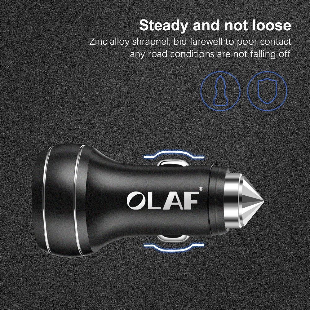 OLAF Dual 5V2A автомобильное USB зарядное устройство для iPhone 6 7 X XS для samsung Galaxy S9 S8 Xiaomi Mi 8 a2 Для huawei p20 lite pro зарядное устройство для телефона