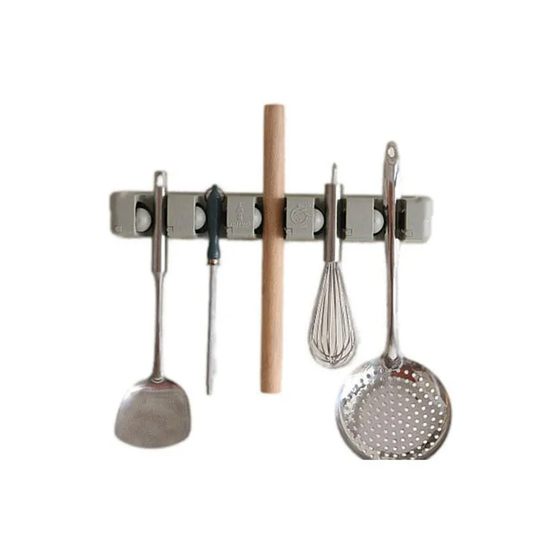 Кухонный органайзер для инструментов Швабра держатель 5 позиций 6 крючков щетка метла вешалка для хранения Швабра для домашнего хозяйства вешалка для щеток Кухонные гаджеты