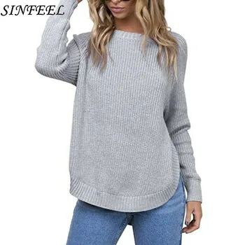 

2019 Women Sweaters And Pullovers Autumn Spring Long Sleeve Pull Femme Solid Pullover Female Casual Knitted Sweater jumper