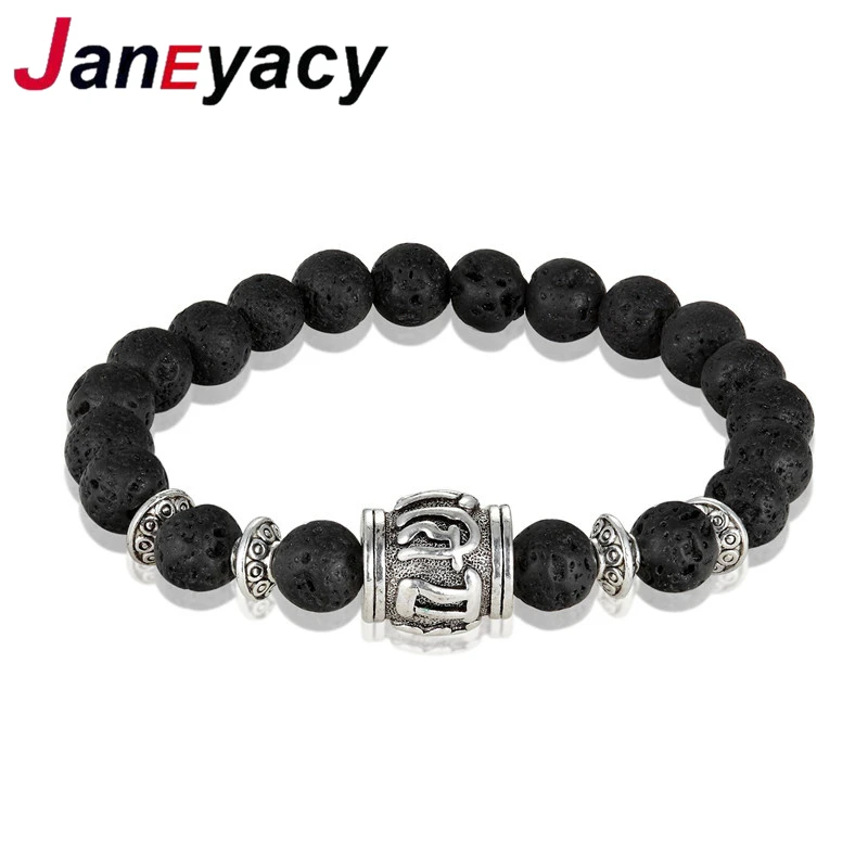 Модный мужской браслет Janeyacy 2018 женский популярный из натурального камня