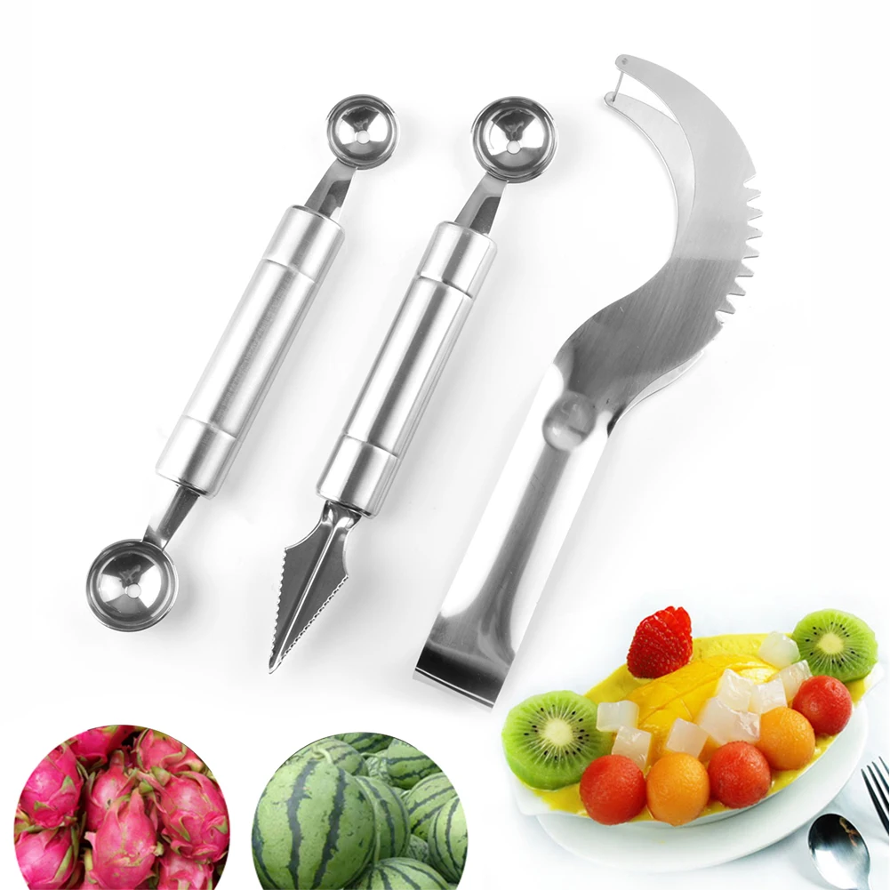 Stainless Steel Fruit Vegetable Pattern Carving Garnishing Dig Ball