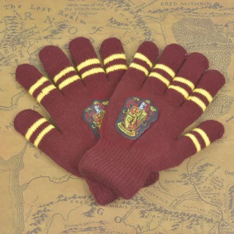 Вязаные перчатки Harri poter для колледжа Gryffindor Slytherin ручная одежда с сенсорным