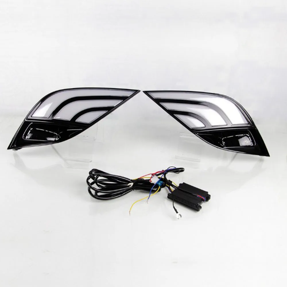 

Qirun led drl daytime running light for Toyota Camry 2018 with yellow turn signal and wireless control