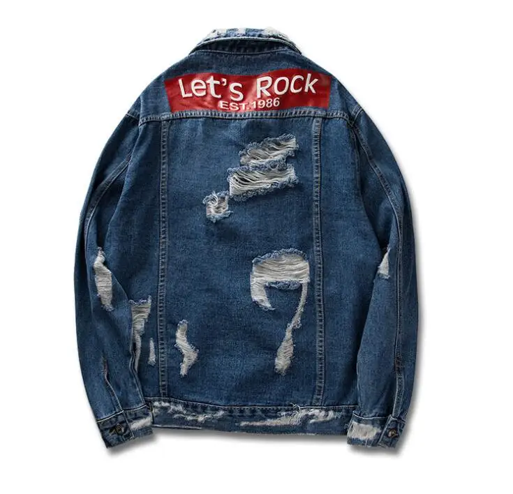 

yizlo denim jacket jaqueta masculina chaquetas hombre jackets men streetwear kanye west hip hop jaquetas hole