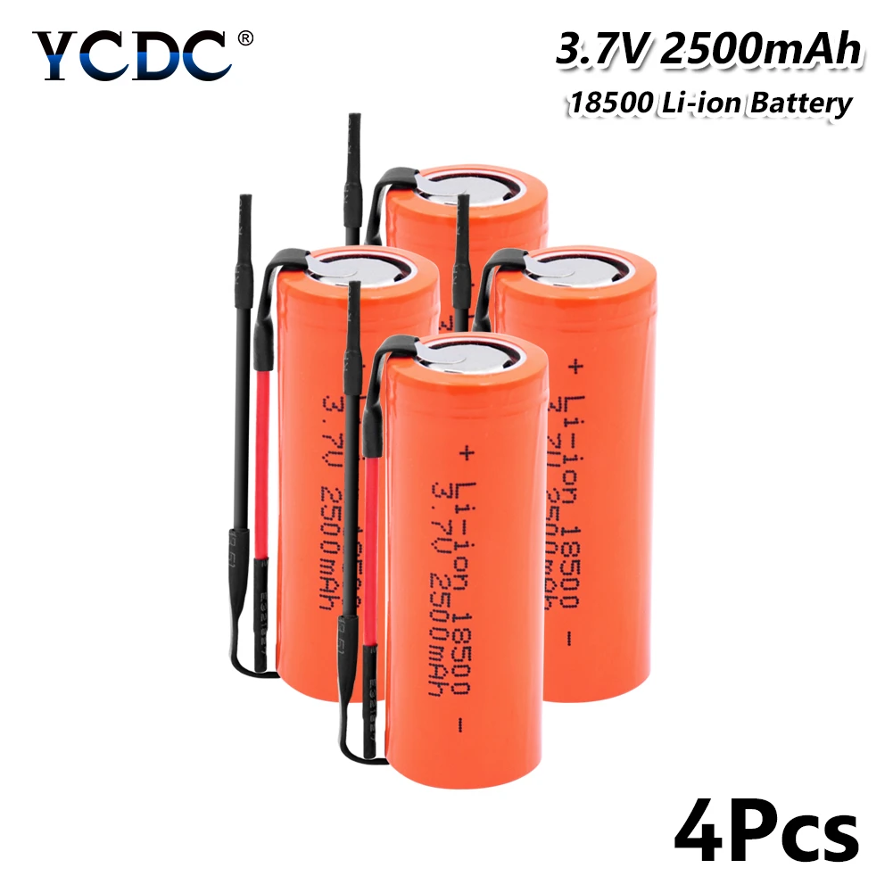 1/2/4 шт 3,7 V 18500 2500mAh литий-ионный аккумулятор перезаряжаемые литиевые батареи 18500 Радиоуправляемый игрушечный автомобиль светодиодный фонарик Фонарь сменная лампа клетки