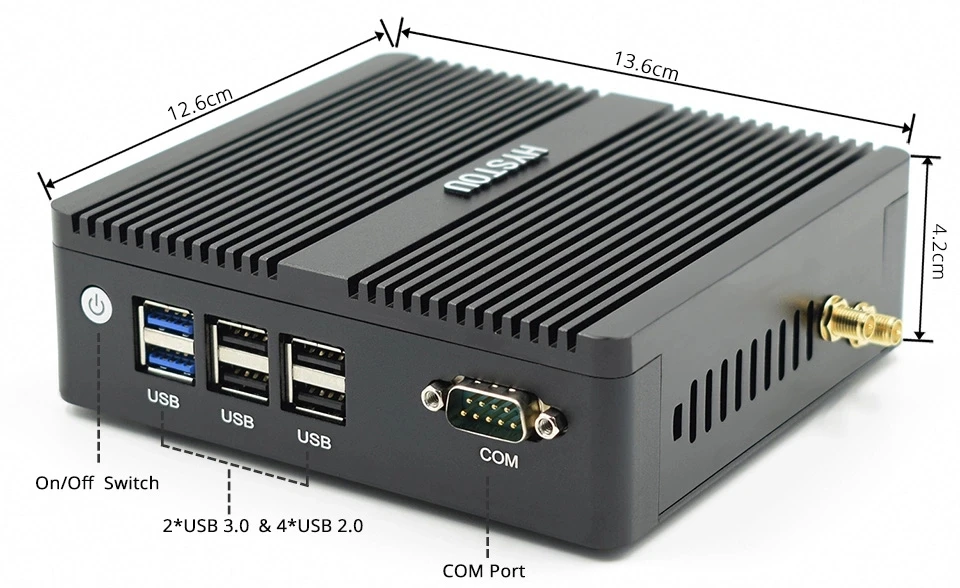 2 LAN Minipc четырехъядерный процессор Celeron N3160 Мини ПК Windows 10 Linux PFsense маршрутизатор