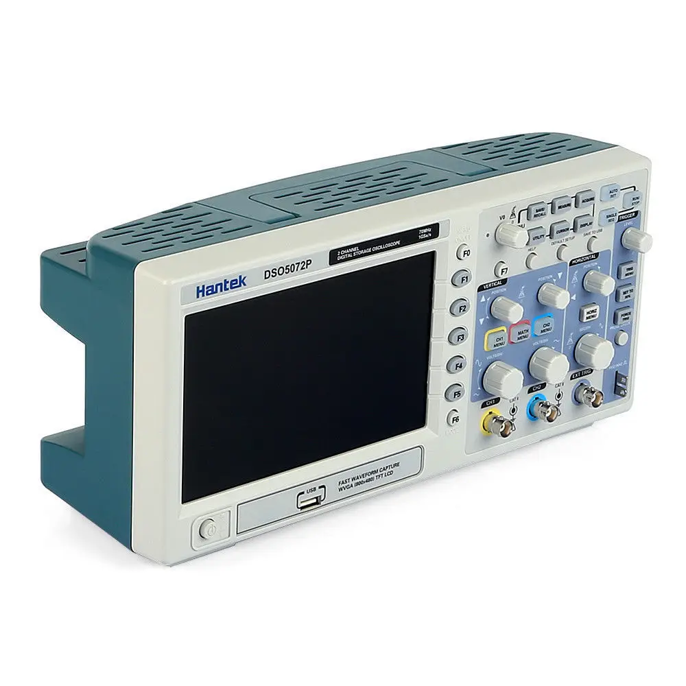 Hantek DSO5072P Цифровой осциллограф 70 МГц 1GSa/s 7,0 дюйма WVGA(800x480) d Длина 24K USB " TFT сигнал формы реального сигнала