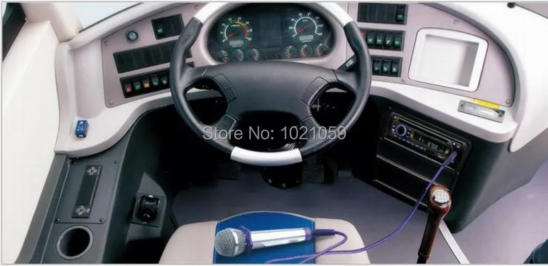 Best Free shipping 24V one din car dvd player with USB SD hard disck and microphone function 2