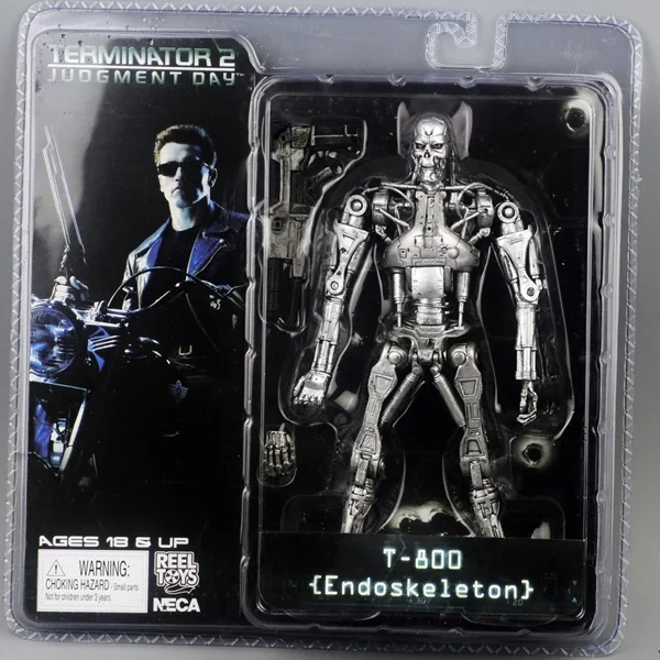 Новая коробка NECA Терминатор 2 фигурка T800 Cyberdyne Showdown ПВХ фигурка игрушка " 18 см - Цвет: Белый