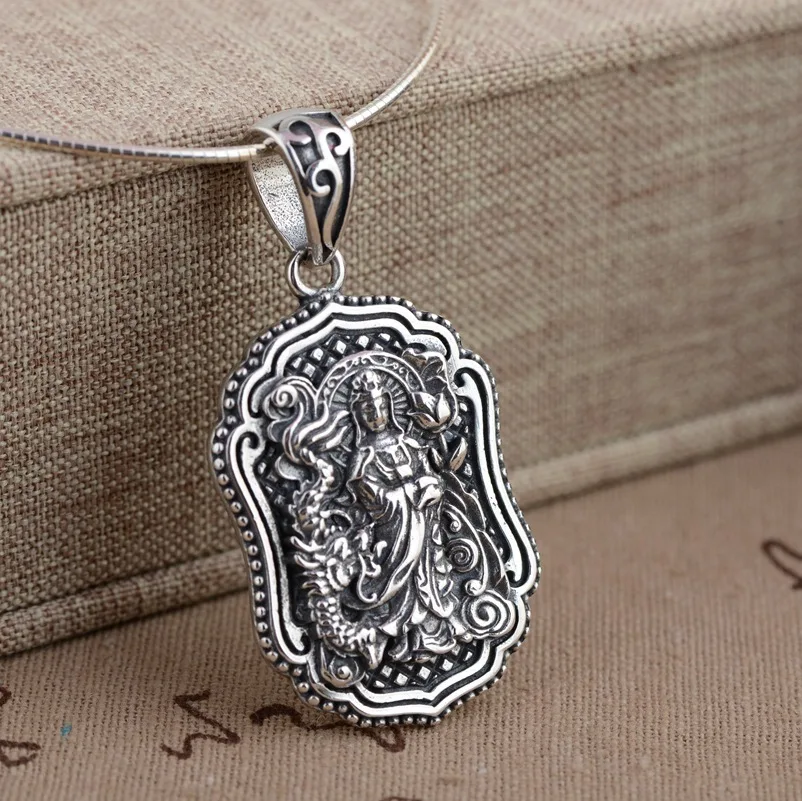 Deer king S925 silver jewelry wholesale antique style Avalokiteshvara ...