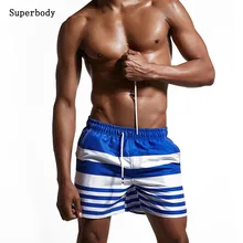 Y611 мужские пляжные sungas de praia homens летние для серфинга Шорты трусы, представляет Модные мужские купальники черного и синего цвета в полоску для мужчин шорты купальные трусы-боксеры