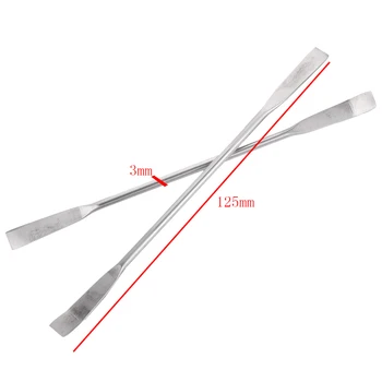 

2Pcs 125mm Length Double Head Lab Instruments Stainless Steel Sampling Spatula