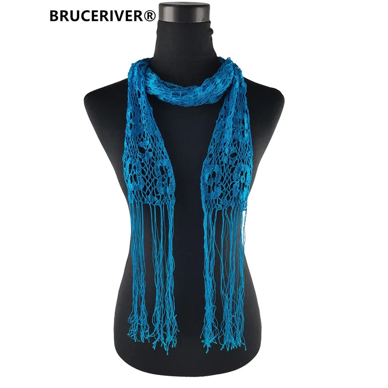 

Bruceriver Women's Handmade Floral Long Scarf