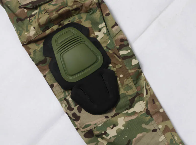 Армия военная форма камуфляж боевой костюм страйкбольных баскетбольная форма рубашка + брюки локоть наколенники Охота набор