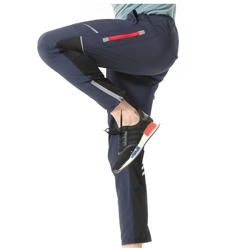 

2 Colors Quick Release Sports MTB Skinny Cycling Pants Bike Reflective Bicycle Cycling Trousers Cycling Men's Cycling Long Pants