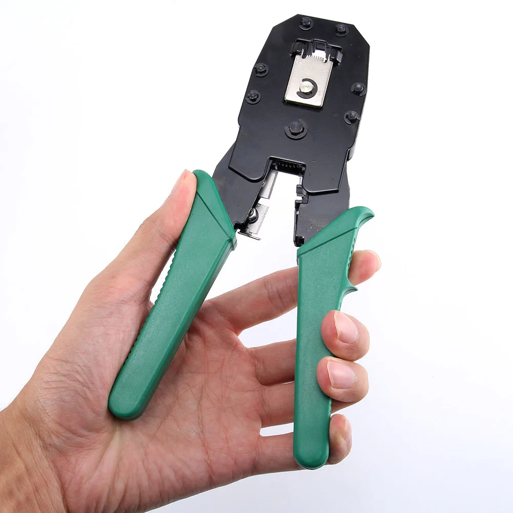 

12 Pcs LAN RJ45 Repair Tool Set With Storage Box Portable Cable Tester Plier Crimper Plug Clamp Kit HVR88