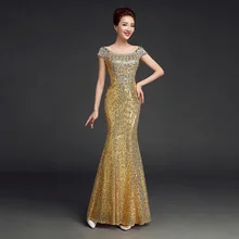 Prom Dresses sequined clothes Long For Special Occasions Evening Dress night Gowns Mermaid 2017 Long Evening Dress