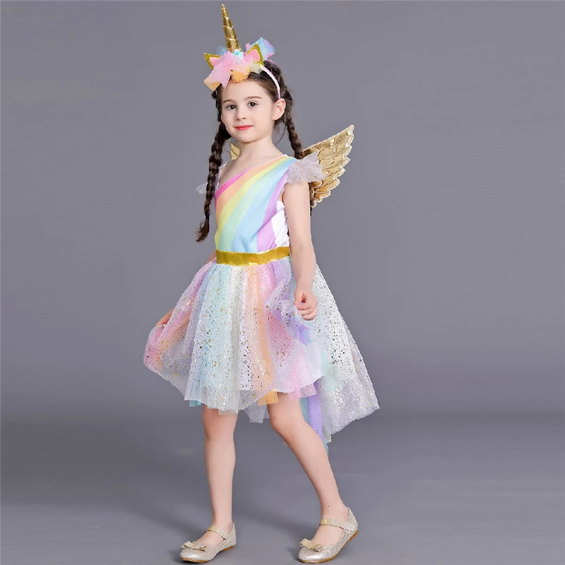 girls unicorn fancy dress