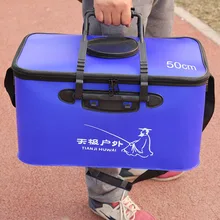 Excessive High quality 5 Colour 30/35/40/45/50cm Out of doors EVA Bucket Folding Bucket Moveable Tenting Climbing Bucket With Deal with Fishing Baggage