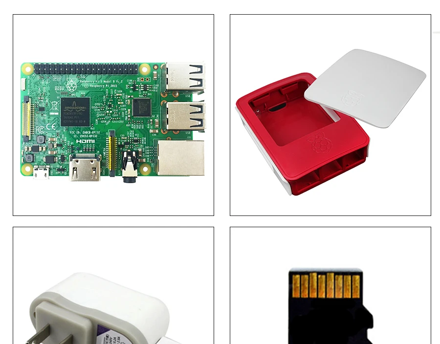 Raspberry pi комплект-raspberry pi 3 плата+ 5 В 2.5A США блок питания+ чехол+ радиатор для raspberry pi 3 Model B wifi и bluetooth