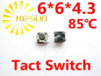 

1000PCS 6X6X4.3 SMD Tactile Tact Mini Push Button Switch Micro Switch Momentary