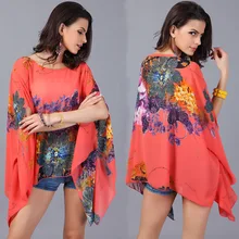 Brand Fashion Casual Femininas Women Dress Ladies Chiffon Quality Summer Style Print Tropical Summer Dress Vestidos De Festa