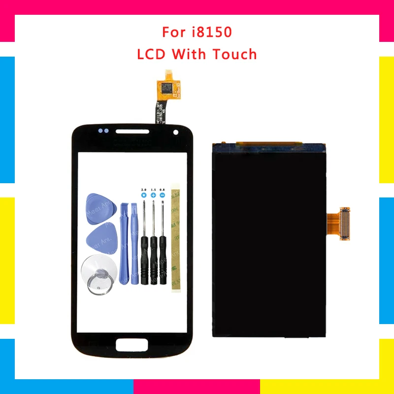 

High Quality LCD Display With Touch Screen Digitizer Sensor For Samsung Galaxy W i8150 + Tools