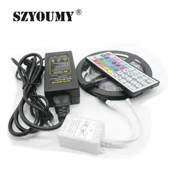 SZYOUMY 12 В Гибкая RGB светодиодный полосы света комплект Цвет изменение 150 шт. 5050 светодиодный s-Водонепроницаемый удаленного контроллер и