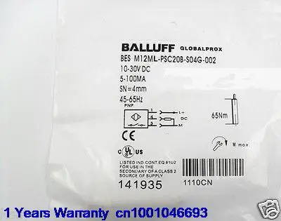 

DHL/EUB 2pcs Original for Balluff BES M12ML-PSC20B-S04G-002 NEW 15-18