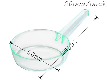 Акция-свадебные принадлежности, размер 50*100 мм одноразовые прозрачные мини-кастрюля, 20/упаковка - Цвет: Transparent Green