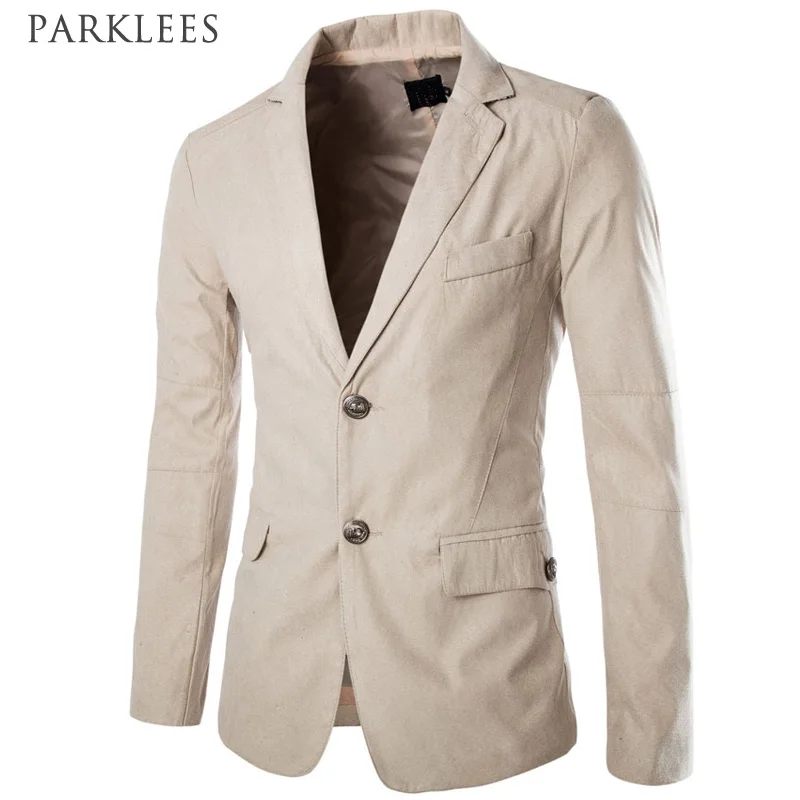 Mens Solid Black Suede Blazer Men Casual Slim Fit Mens Suit Jacket