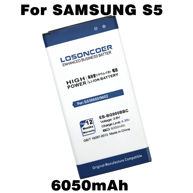 6050 мА/ч EB-BG900BBE Батарея для оригинальный samsung galaxy S5 i9600 i9602 i9605 G900F G900T G9008 G9009D G9006W G900 |