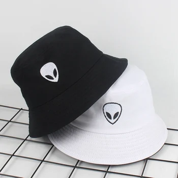 

New Embroidered Pattern Alien Patten Basin Cap Fisherman Hat
